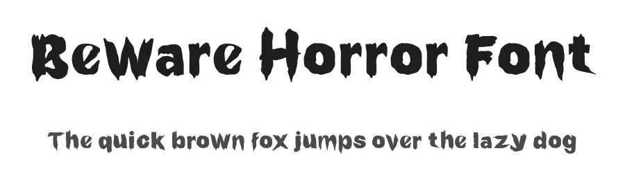 Beware Horror Font by Enxyclo Studio — Display Font