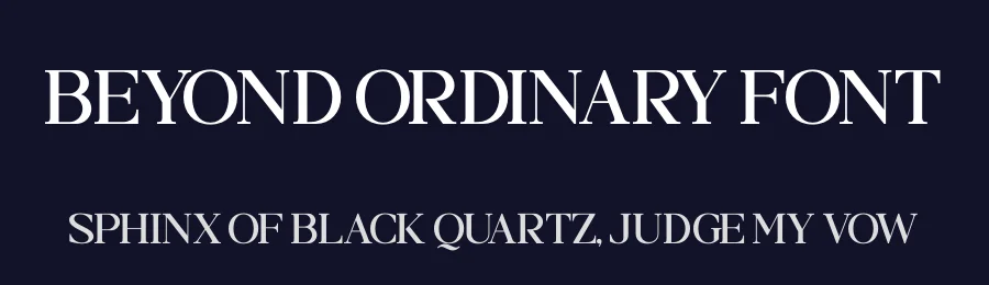 Beyond Ordinary Font by timelesstype.co — Display Font — thumbnail 2