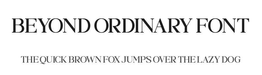 Beyond Ordinary Font by timelesstype.co — Display Font