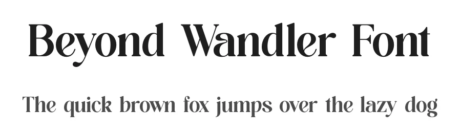 Beyond Wandler Font by timelesstype.co — Display Font