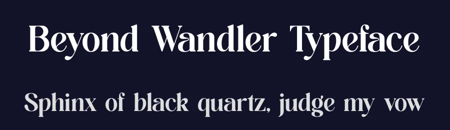 Beyond Wandler Typeface by timelesstype.co — Display Font — thumbnail 2
