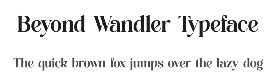 Beyond Wandler Typeface by timelesstype.co — Display Font
