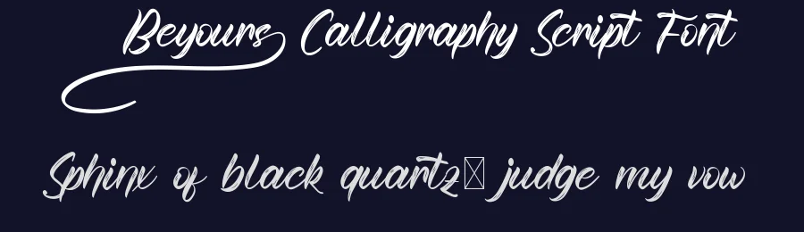 Beyours Calligraphy Script Font by CalligraphyFonts.net — Script Handwritten Font — thumbnail 2