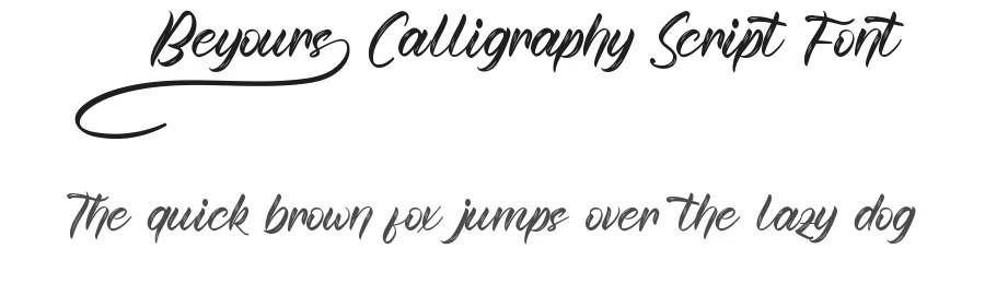 Beyours Calligraphy Script Font by CalligraphyFonts.net — Script Handwritten Font