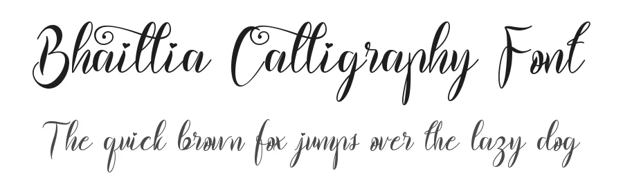 Bhaillia Calligraphy Font by Yoga Letter — Script Handwritten Font
