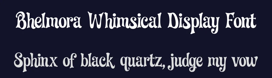 Bhelmora Whimsical Display Font by figuree — Display Font — thumbnail 2
