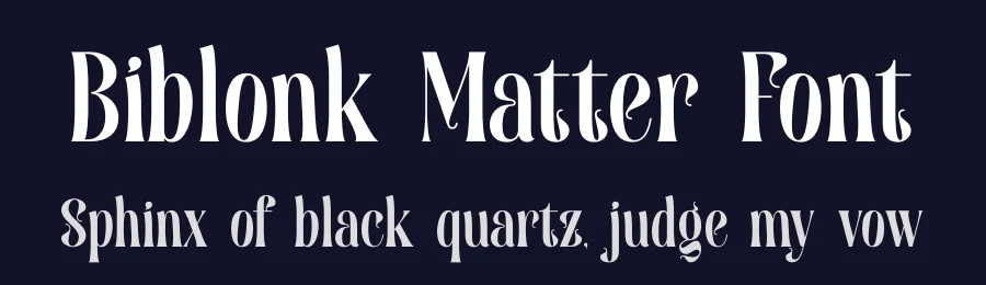Biblonk Matter Font by timelesstype.co — Display Font — thumbnail 2