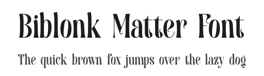 Biblonk Matter Font by timelesstype.co — Display Font
