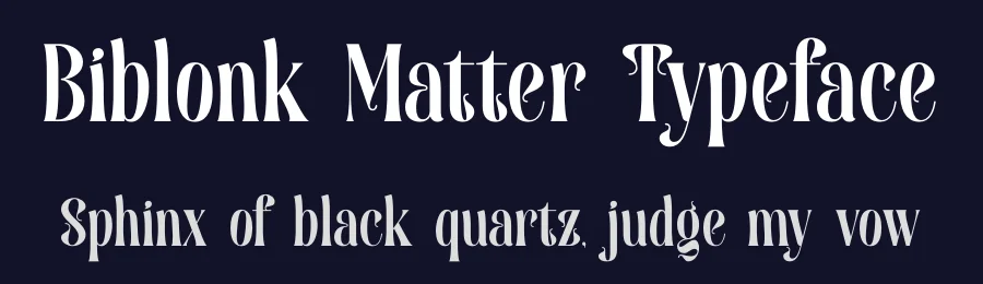 Biblonk Matter Typeface by timelesstype.co — Display Font — thumbnail 2