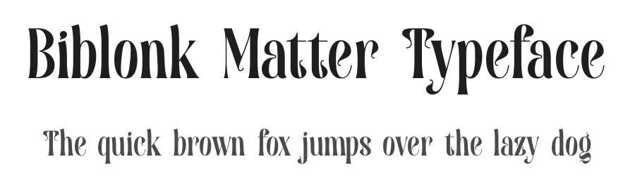 Biblonk Matter Typeface by timelesstype.co — Display Font