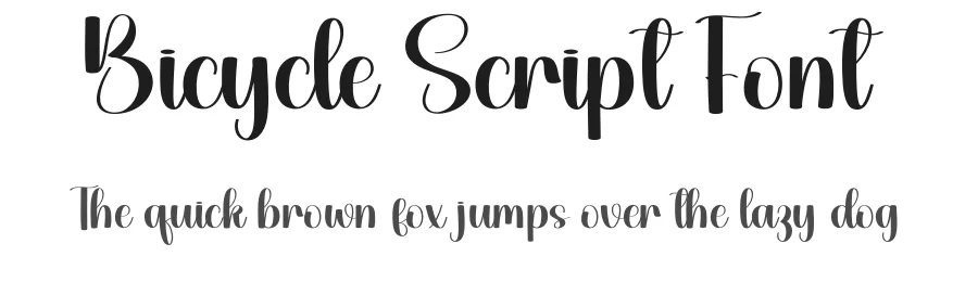 Bicycle Script Font by creativeletter — Script Handwritten Font
