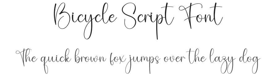 Bicycle Script Font by Kecimpring — Script Handwritten Font