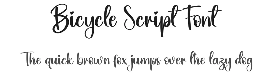 Bicycle Script Font by creativeletter — Script Handwritten Font