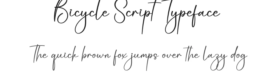 Bicycle Script Typeface by creativeletter — Script Handwritten Font