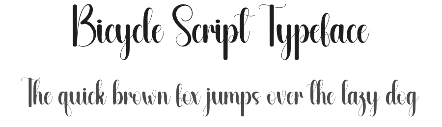 Bicycle Script Typeface by andikastudio — Script Handwritten Font