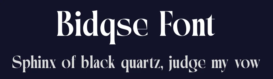Bidqse Font by timelesstype.co — Display Font — thumbnail 2