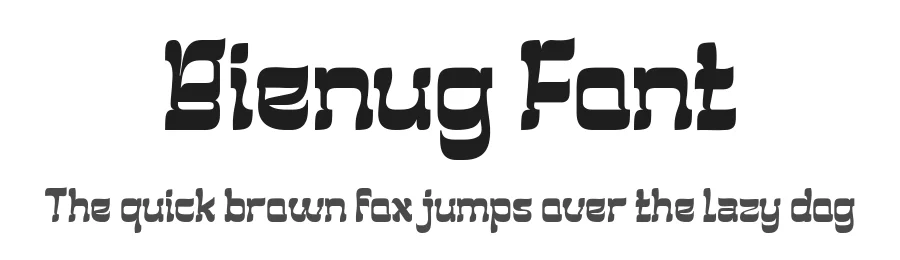Bienug Font by twinletter — Display Font