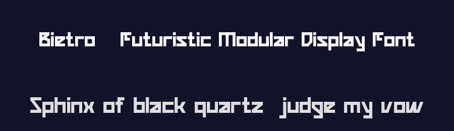Bietro – Futuristic Modular Display Font by pandekastudio — Display Font — thumbnail 2