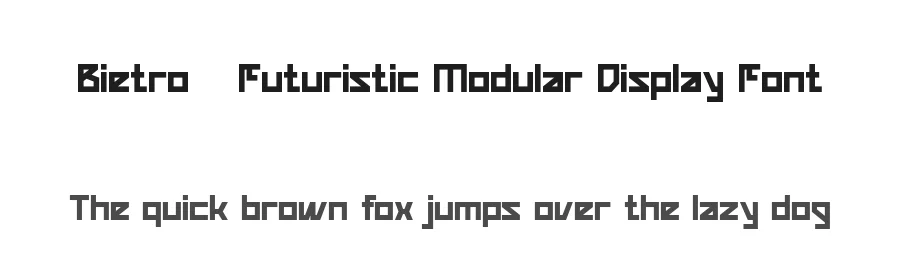 Bietro – Futuristic Modular Display Font by pandekastudio — Display Font