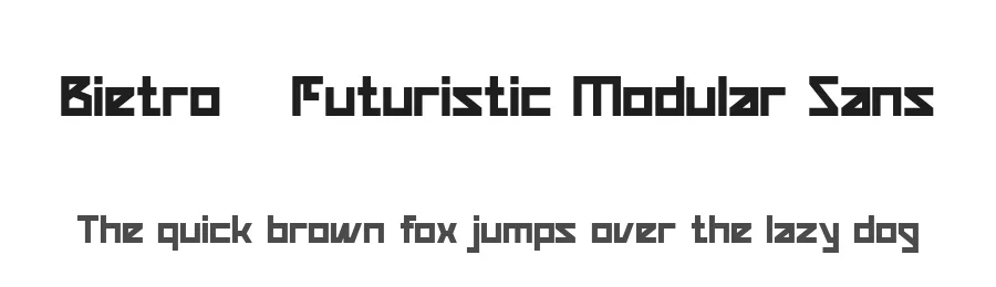 Bietro – Futuristic Modular Sans by Pandeka Studio — Display Font