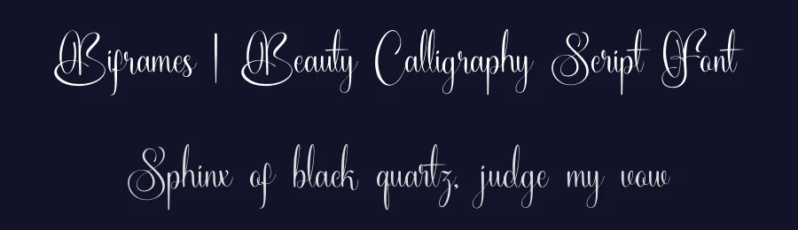 Biframes | Beauty Calligraphy Script Font by Denustudios — Script Handwritten Font — thumbnail 2