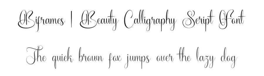 Biframes | Beauty Calligraphy Script Font by Denustudios — Script Handwritten Font