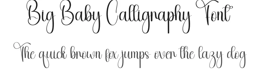 Big Baby Calligraphy Font by andikastudio — Script Handwritten Font