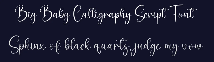 Big Baby Calligraphy Script Font by creativeletter — Script Handwritten Font — thumbnail 2