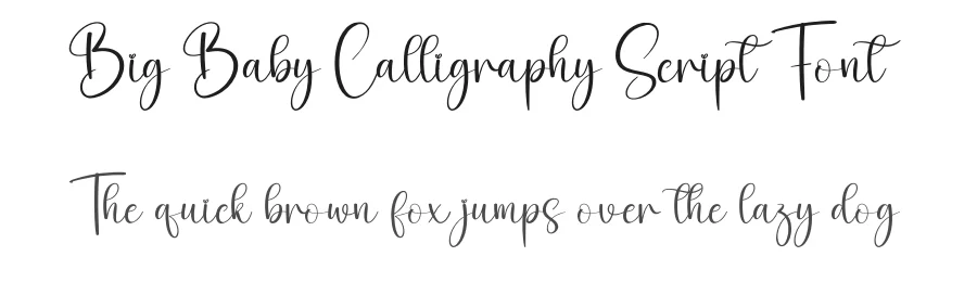 Big Baby Calligraphy Script Font by creativeletter — Script Handwritten Font