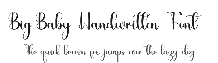 Big Baby Handwritten Font by inermediaSTUDIO — Script Handwritten Font