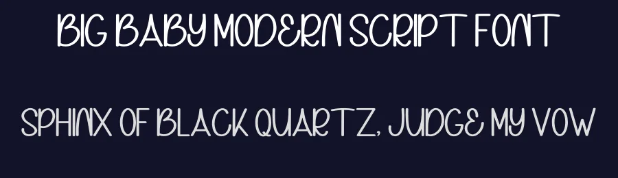 Big Baby Modern Script Font by inermediaSTUDIO — Display Font — thumbnail 2