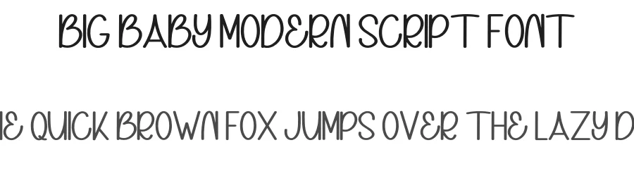 Big Baby Modern Script Font by inermediaSTUDIO — Display Font