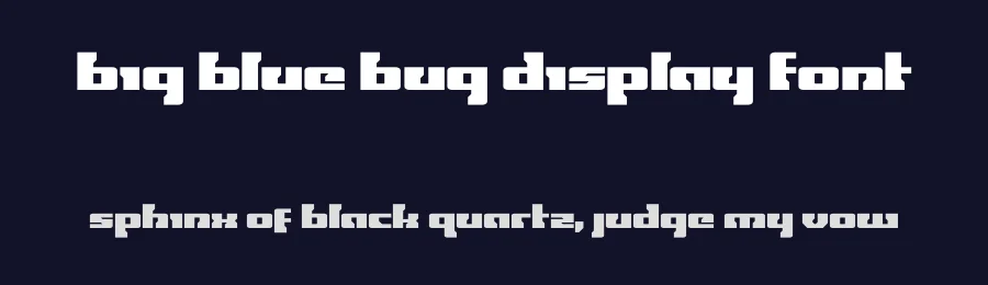 Big Blue Bug Display Font by Iconian Fonts — Display Font — thumbnail 2