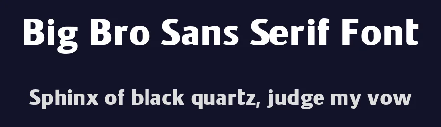 Big Bro Sans Serif Font by Tapiwanashe Sebastian Garikayi — Sans Serif Font — thumbnail 2