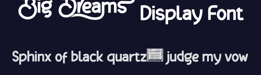 Big Dreams Display Font by twinletter — Sans Serif Font — thumbnail 2