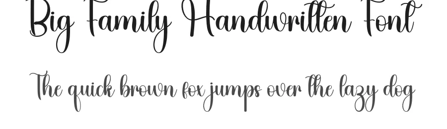 Big Family Handwritten Font by inermediaSTUDIO — Script Handwritten Font