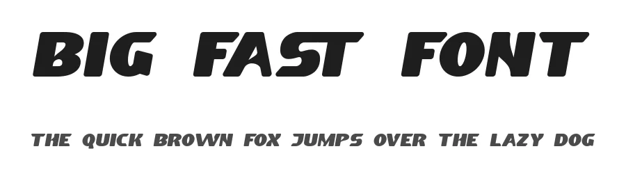 Big Fast Font by noahtype — Display Font