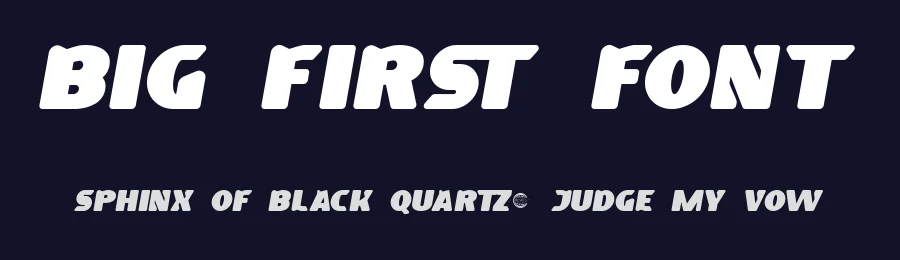 Big First Font by RaisProject — Display Font — thumbnail 2