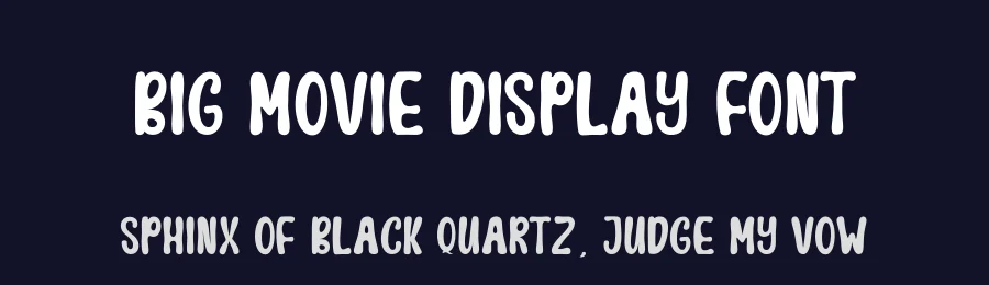 Big Movie Display Font by creativeletter — Display Font — thumbnail 2