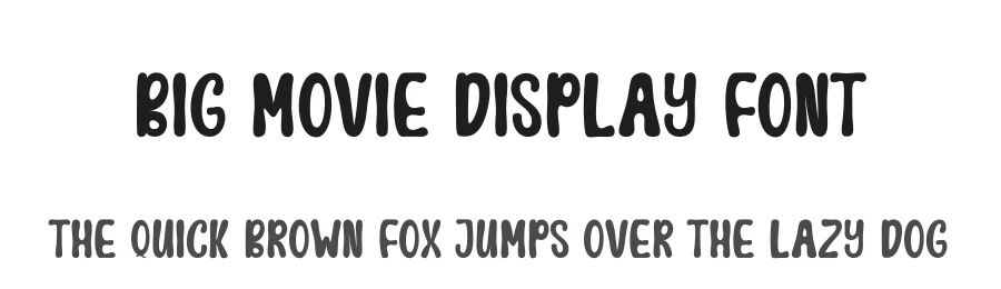 Big Movie Display Font by creativeletter — Display Font