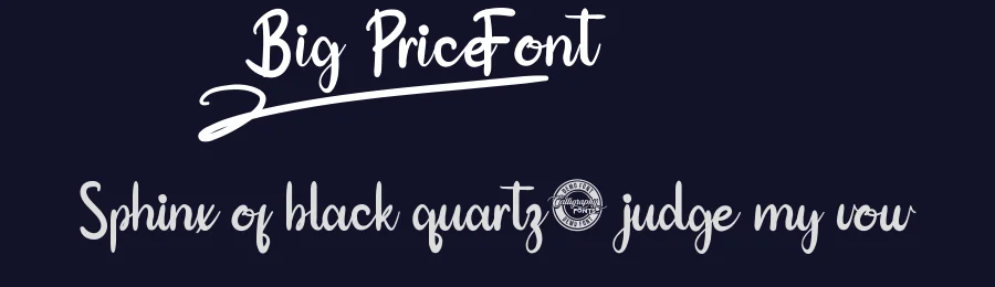 Big Price Font by CalligraphyFonts.net — Script Handwritten Font — thumbnail 2