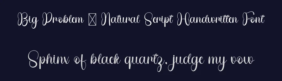 Big Problem – Natural Script Handwritten Font by freshtypeink — Script Handwritten Font — thumbnail 2
