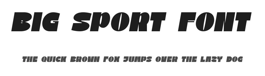 Big Sport Font by noahtype — Decorative Font