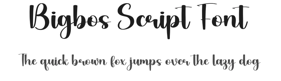 Bigbos Script Font by creativeletter — Script Handwritten Font