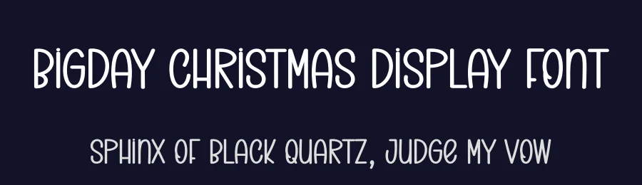 Bigday Christmas Display Font by creativeletter — Display Font — thumbnail 2