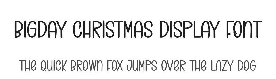 Bigday Christmas Display Font by creativeletter — Display Font
