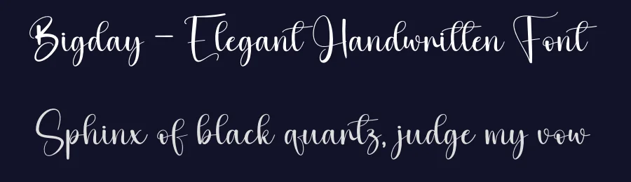Bigday – Elegant Handwritten Font by andikastudio — Script Handwritten Font — thumbnail 2