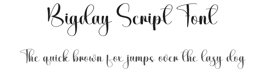 Bigday Script Font by creativeletter — Script Handwritten Font