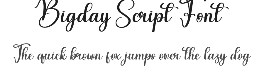 Bigday Script Font by creativeletter — Script Handwritten Font