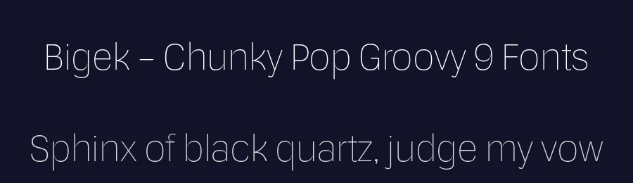 Bigek – Chunky Pop Groovy 9 Fonts by Casloop Studio — Decorative Font — thumbnail 2